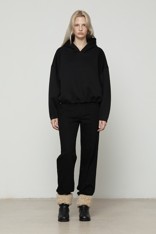 Неопреновый худи с тиснёным логотипом [Black]