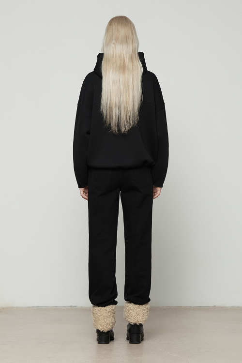 Неопреновый худи с тиснёным логотипом [Black]