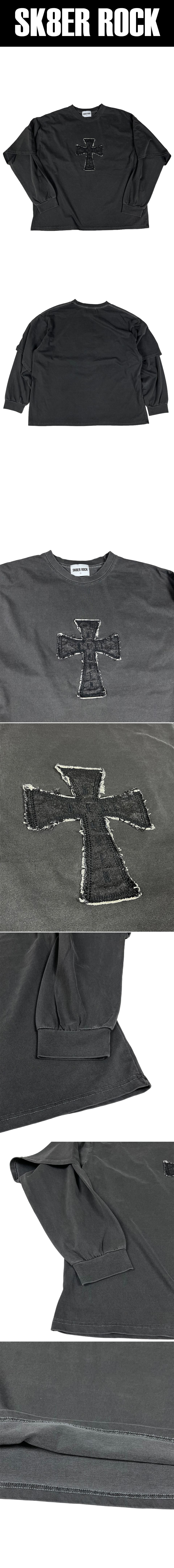 人気 ☆SK8ER ROCK☆HELL HEAVEN CROSS PIGMENT LAYERED T-SHIRT MUSINSA | SK8ER ROCK Hell Heaven Cross Pigment Layered T