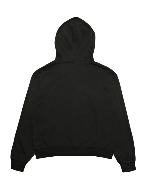 Худи на молнии с рефлективной аппликацией (Black)