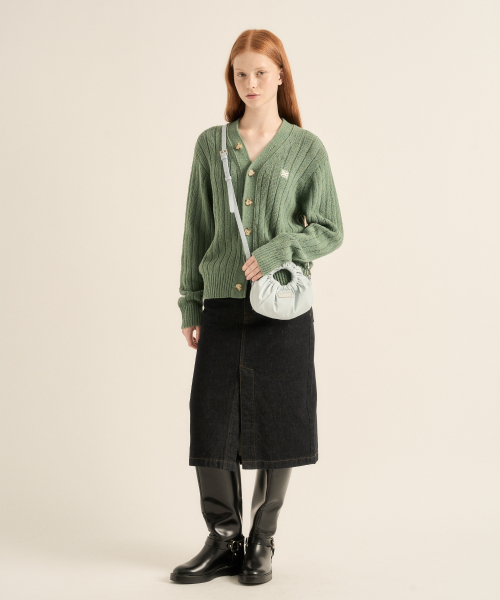 Scrunchie Mini Tote & Cross Bag Sky синий
