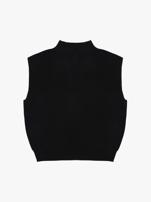 Вязаный жилет с воротником Black