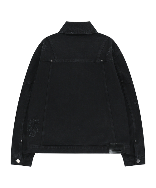 DAMAGED DENIM TRUCKER куртка (BLACK)