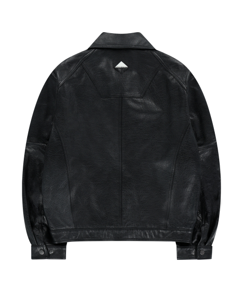 BUFFALO кожаный BLOUSON JACKET (BLACK )