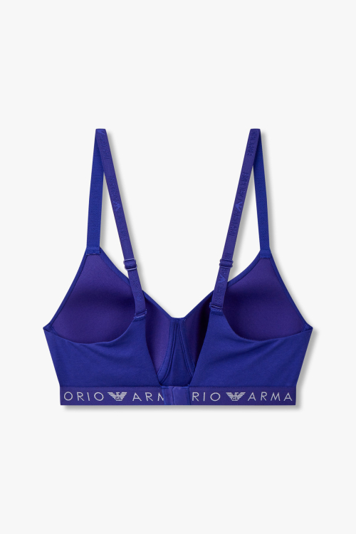 EMPORIO ARMANI UNDERWEAR мягкий бра с логотипом, Blue 0824381528