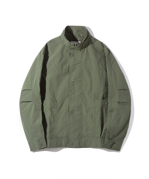Double-Layered Collar Nylon Jacket BASIL зеленый