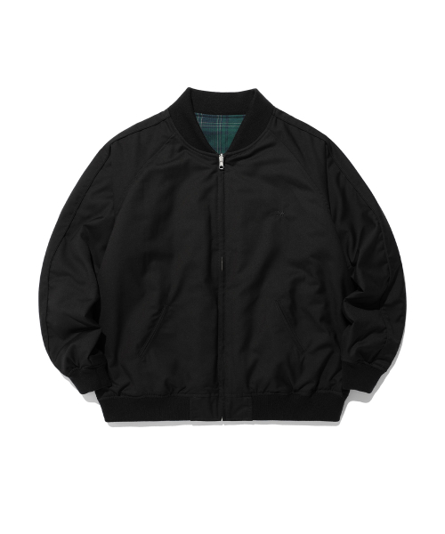 DRESSY CHECKERED SOUVENIR JACKET_BLACK(NG2EFUB931A)