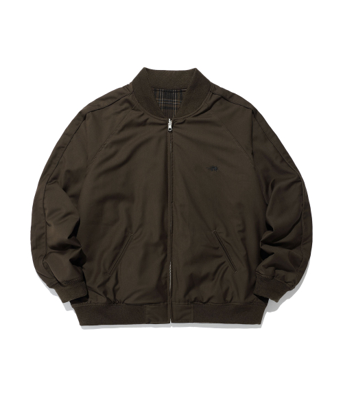 DRESSY CHECKERED SOUVENIR JACKET_BROWN(NG2EFUB931A)