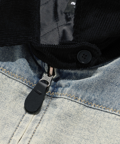 DENIM PANEL QUILTING JACKET_BLUE(NG2EFUD110A)