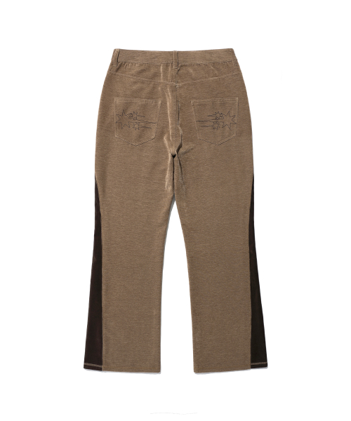 VELOUR BOOTSCUT PANTS_BROWN(NG2EFUPA11A)