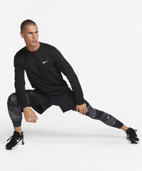 M NK DF UV HYVERSE LS - BLACK/(WHITE)