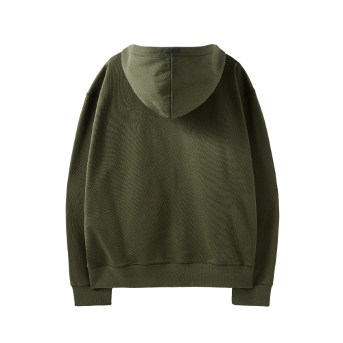 DIAGONAL JACQUARD HOOD FULL ZIP - OLIVE (P244UFT433)