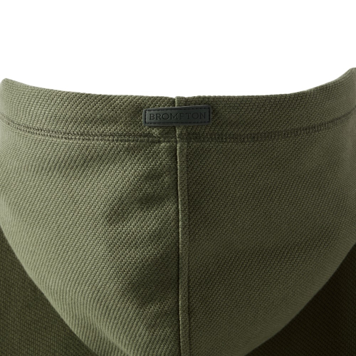 DIAGONAL JACQUARD HOOD FULL ZIP - OLIVE (P244UFT433)
