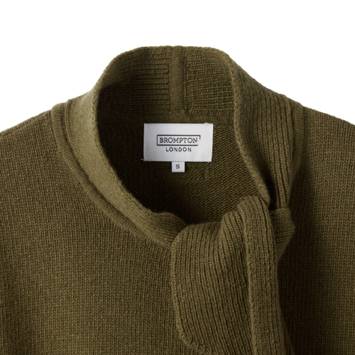 W NECK RIBBON KNIT - OLIVE (P244WKT602)
