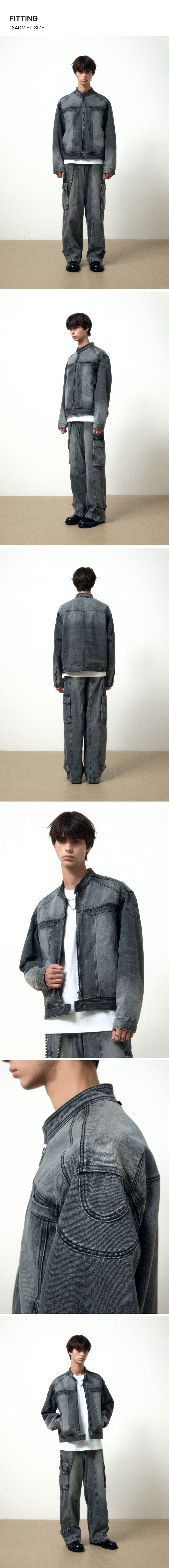 【MAISON MINED】23SS★ SNAP BIKER DENIM JACKET c9364df9c0a4e1bc7cb71c4153ffd6
