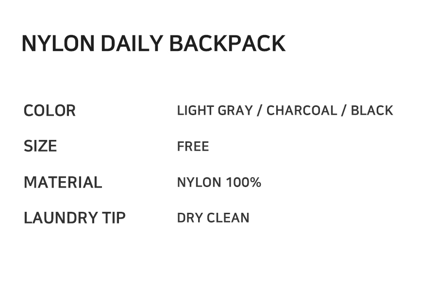MUSINSA公式 | NOIAGO NOI1388 Nylon Daily Backpack (Light Grey)