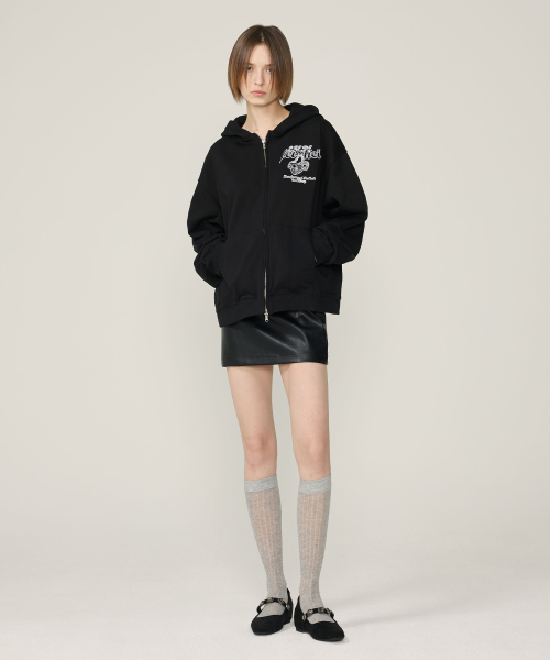 LOVE’S HANDCUFFS HOOD ZIPUP черный