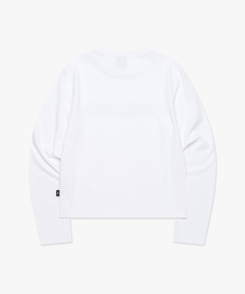 WM BLUR LOGO LONG SLEEVE white
