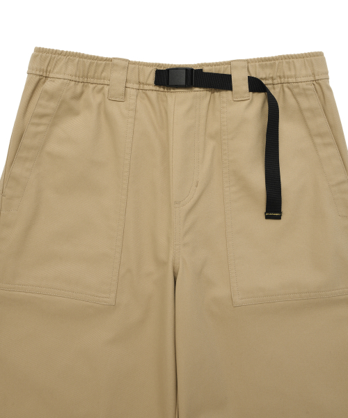 Хлопковые брюки с ремнем из стропы Beige