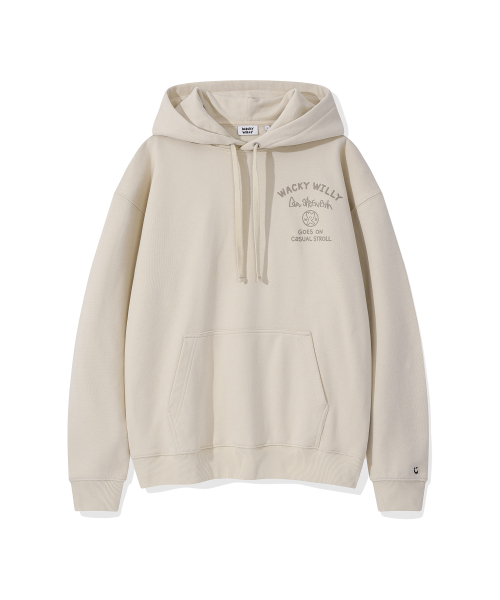 Плотное худи с надписью Beige