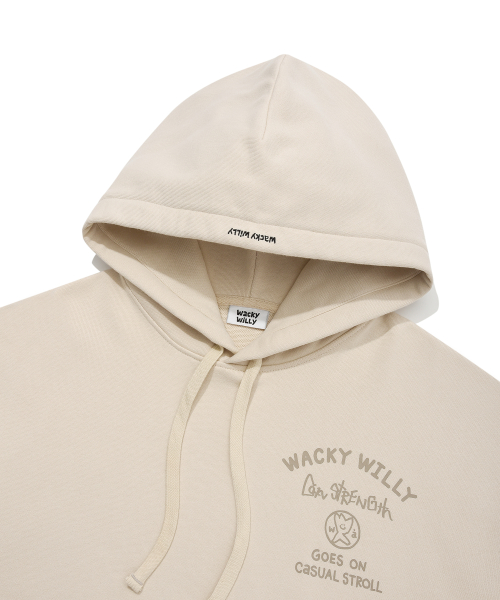 Плотное худи с надписью Beige