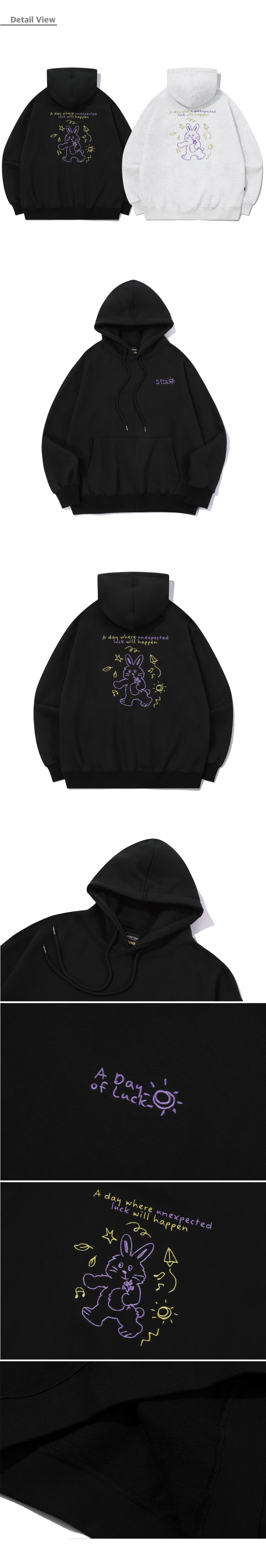 MUSINSA | CPGN STUDIO Lucky Step Embroidered Hoodie Black