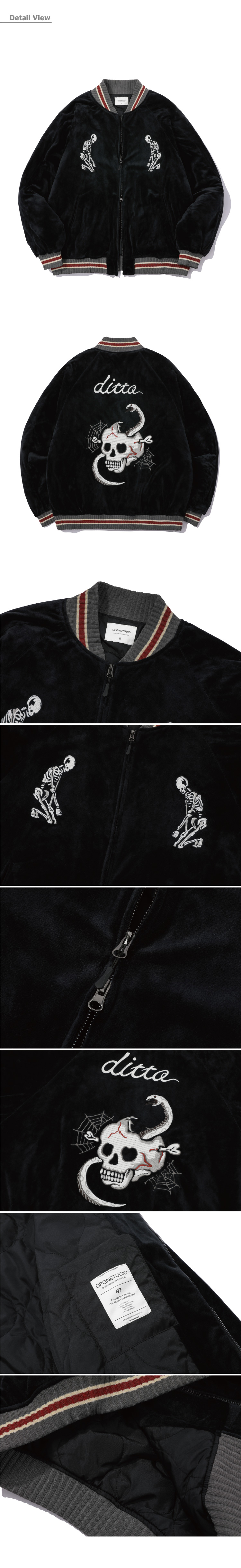MUSINSA | CPGN STUDIO Skull Web Souvenir Jacket Black