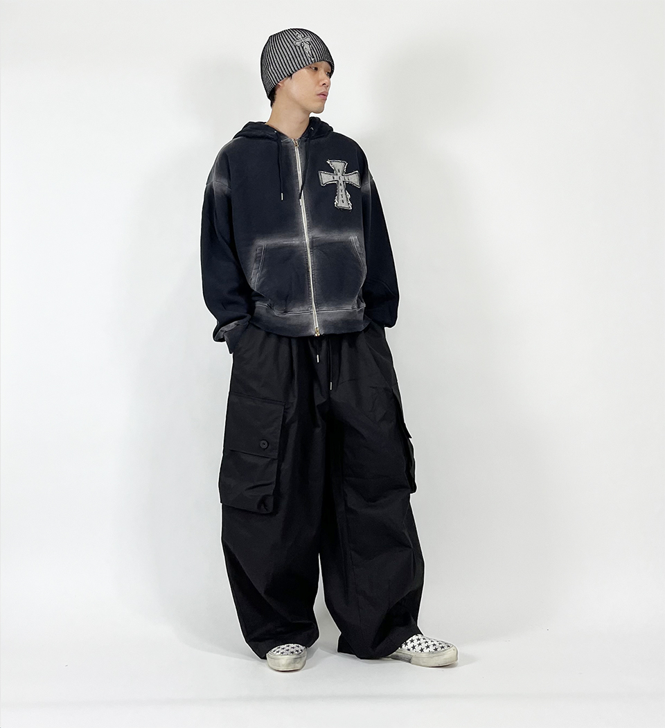 MUSINSA公式 | SK8ER ROCK Hell Heaven Cross Vintage Sweat