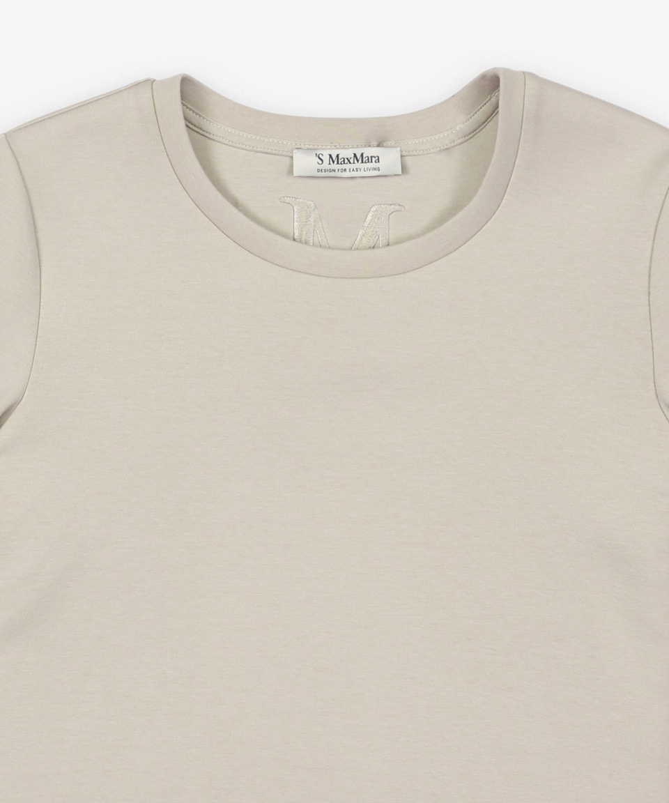 MUSINSA | S MAX MARA TUBO Short Sleeve T-Shirt - Ecru