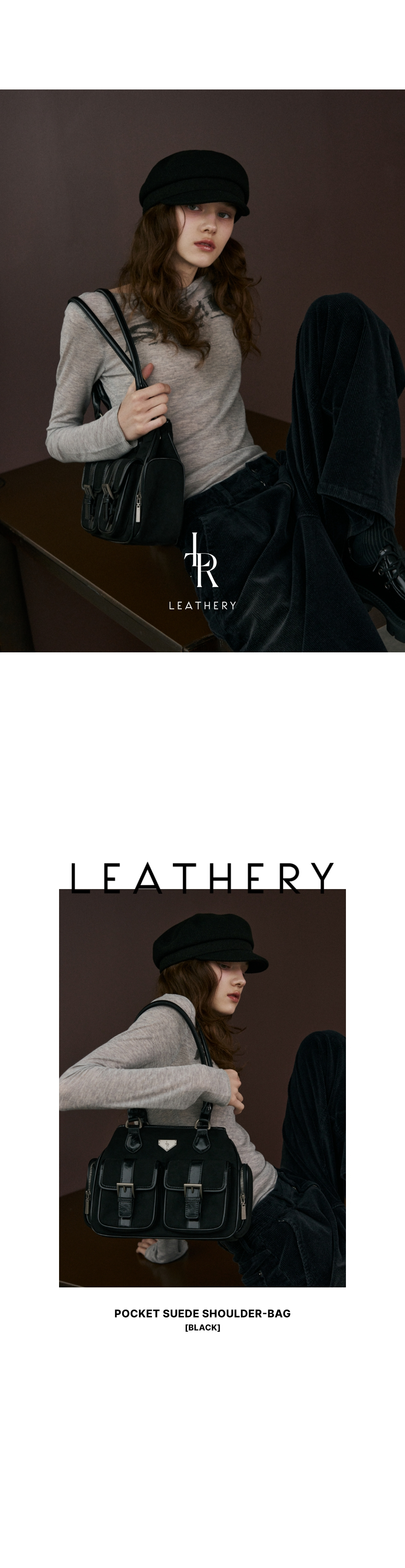 バッグ・カバンその他 [ LEATHERY ] Multi Pocket Suede Shoulder MUSINSA | LEATHERY Multi-pocket suede shoulder bag [BLACK]