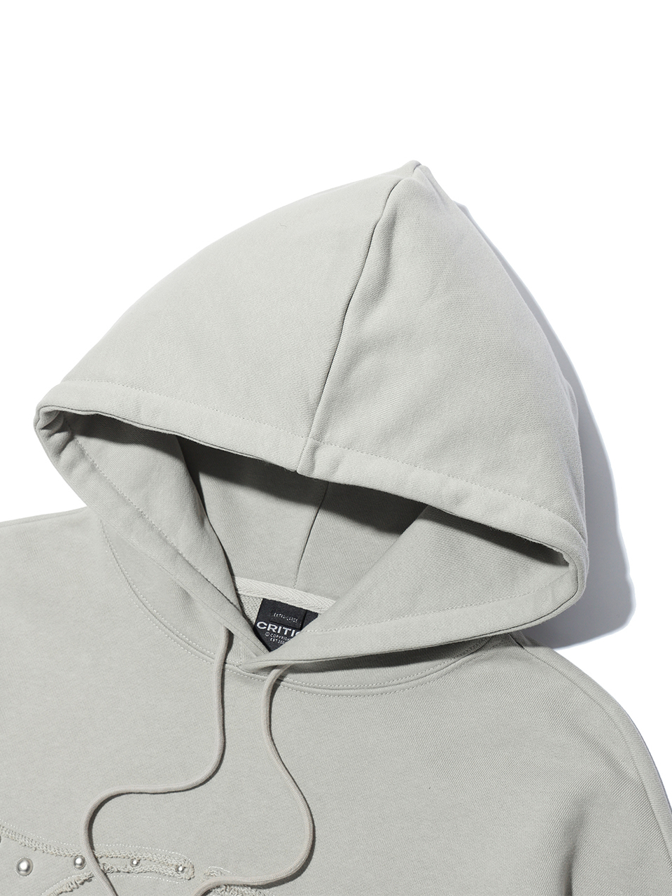 ★CRITIC★WORMHOLE STUD HOODIE 크리틱(CRITIC) WORMHOLE STUD HOODIE GREY - 사이즈 & 후기