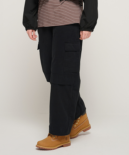Свободные брюки карго из хлопка (Black)