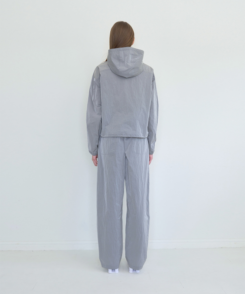 Длинные нейлоновые брюки с кружевом (Grey)