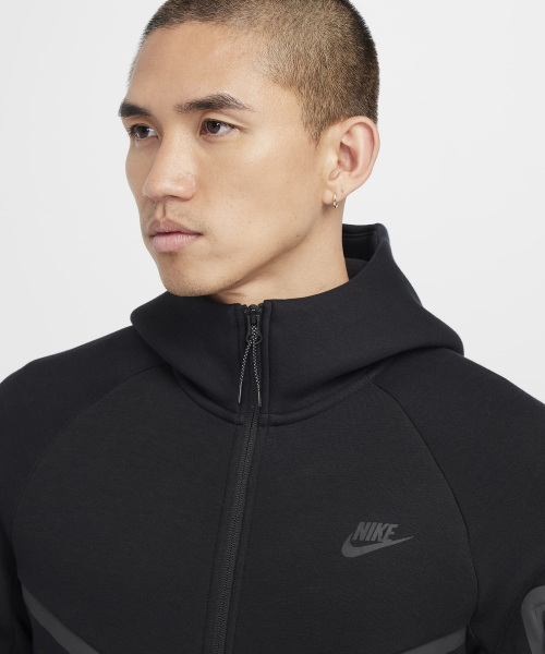 M NK TCH FLC FZ WR HOODIE - BLACK/(BLACK)