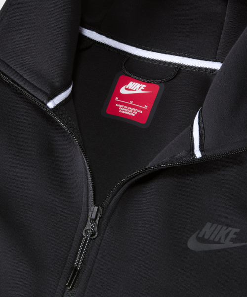 M NK TCH FLC FZ WR HOODIE - BLACK/(BLACK)