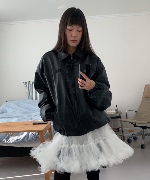 ITZ MINI LOGO VEGAN LEATHER JACKET