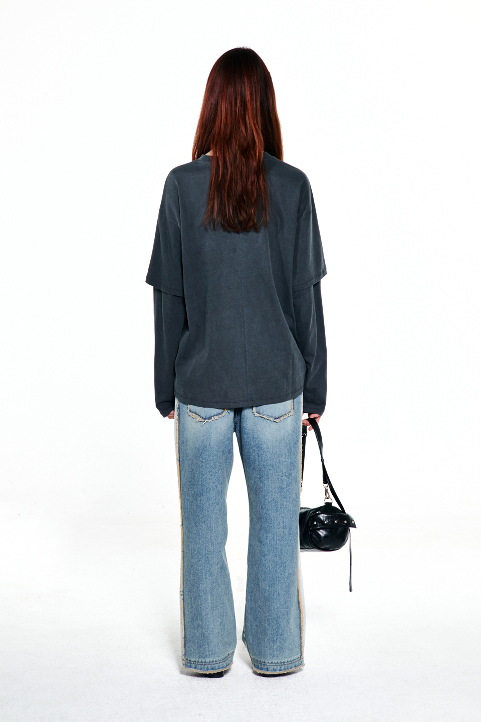 다이닛(DEINET) STRING BELT RAW EDGE JEANS IN BLUE - 사이즈
