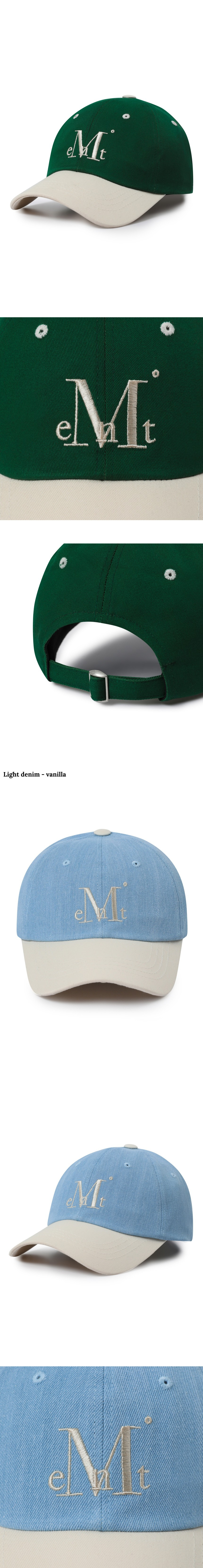 MUSINSA公式 | MUCENT Signature Two-Tone Coloring Ball Cap (7