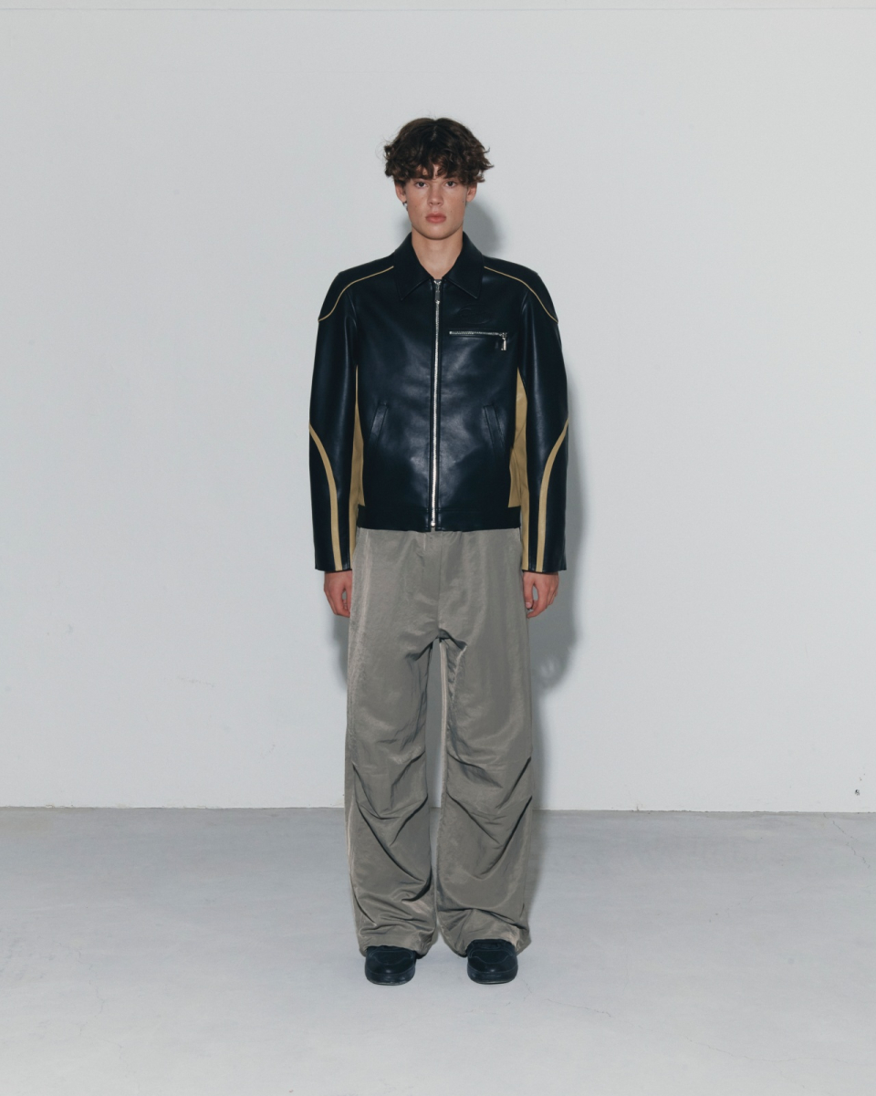 MUSINSA | PORTA CONTRABASS LEATHER JACKET, BLACK