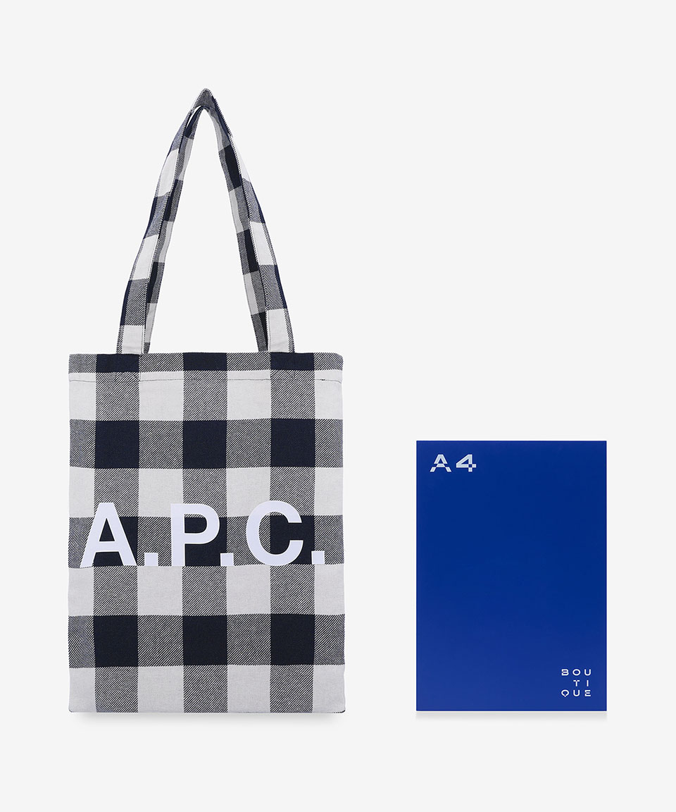 ★A.P.C.★ Lou Tote Bag Navy Check COGZXM61442IAK COGZXM6144 MUSINSA公式 | A.P.C. Lou Tote Bag - Navy Check / COGZXM61442IAK