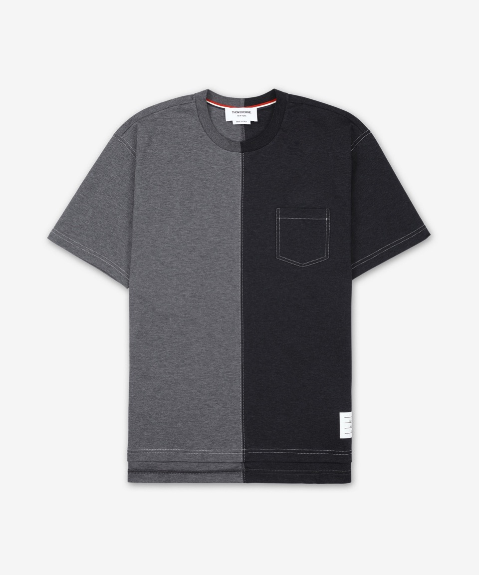 ★THOM BROWNE★ Funmix Contrast Stitching Short Sleeve T-Shi MUSINSA | THOM BROWNE Funmix Contrast Stitching Short Sleeve