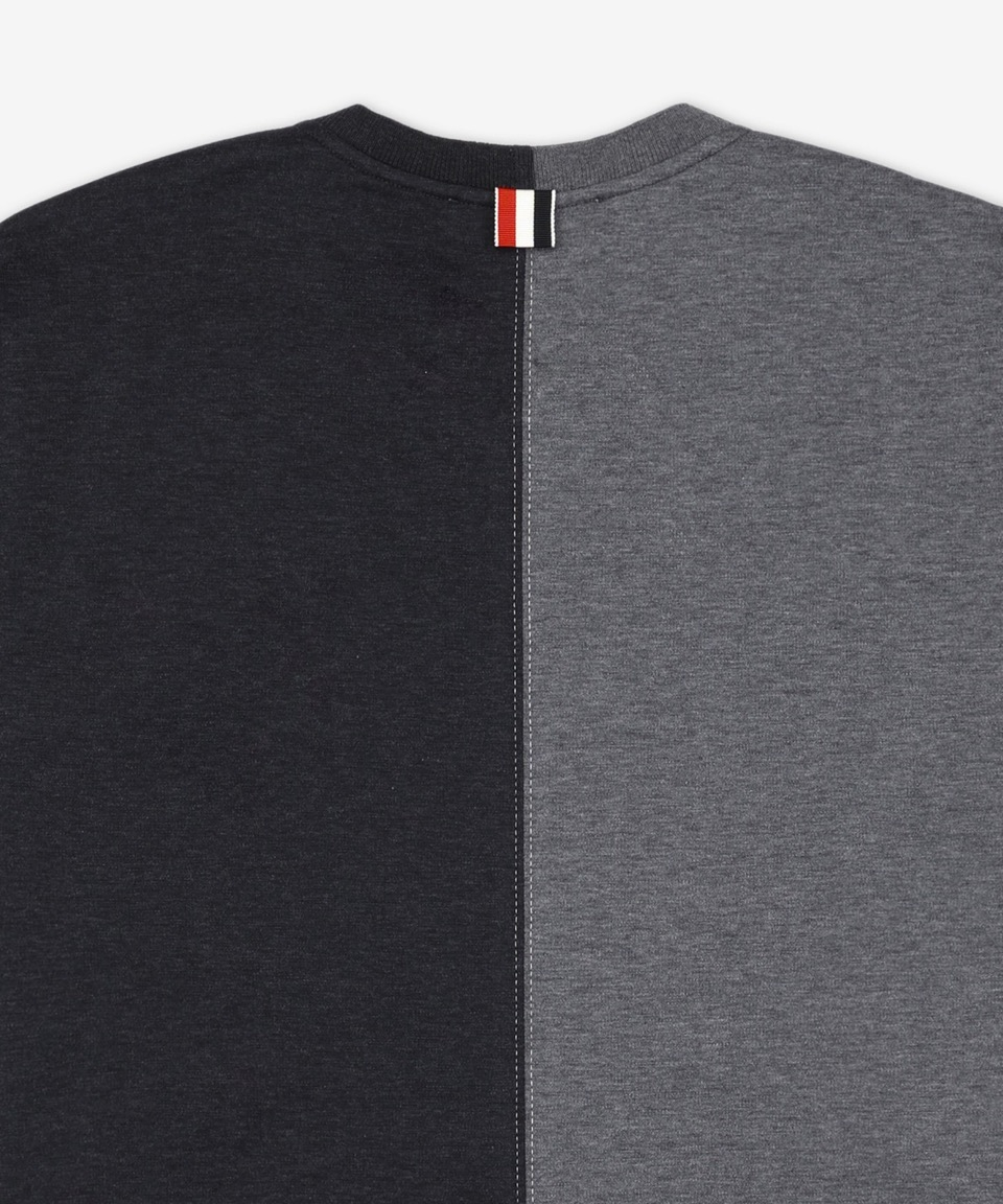 ★THOM BROWNE★ Funmix Contrast Stitching Short Sleeve T-Shi Thom Browne Fun-Mix Cotton Milano Contrast Stitch Pocket T