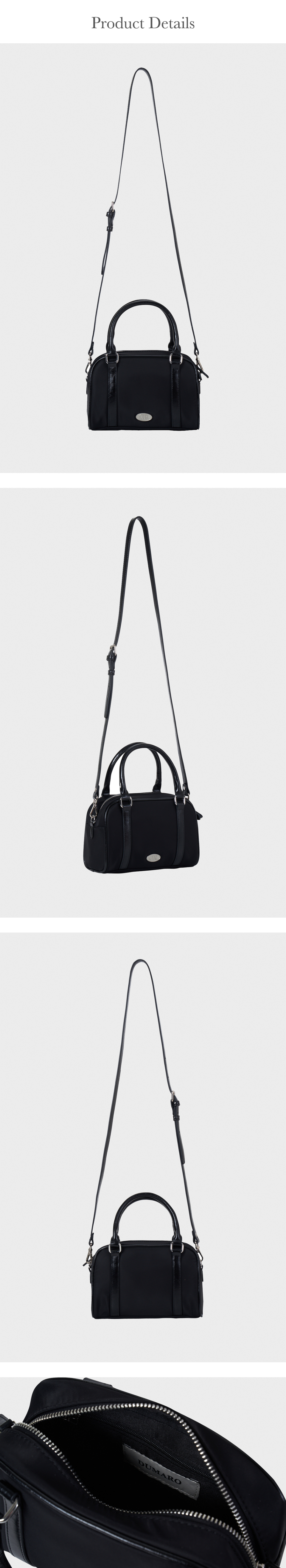 MUSINSA | DUMARO Journey Small Two Way Cross Bag / black