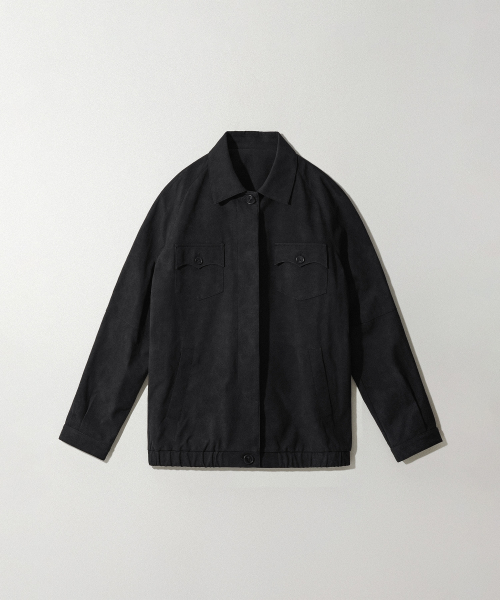 Suede blouson Куртка (Black)