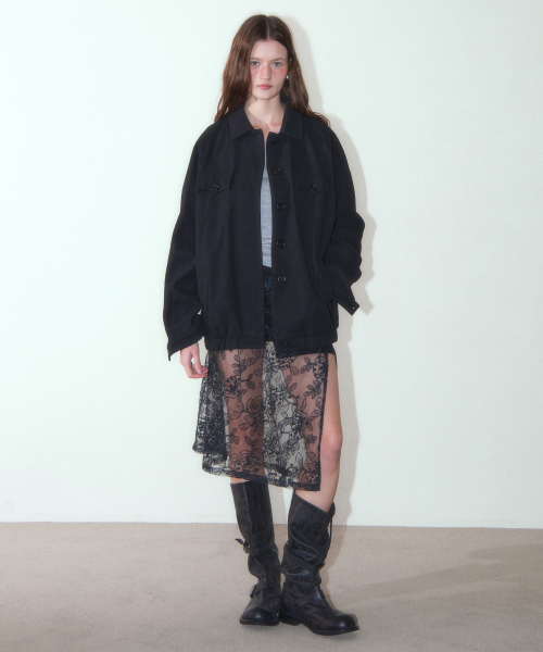 Suede blouson Куртка (Black)