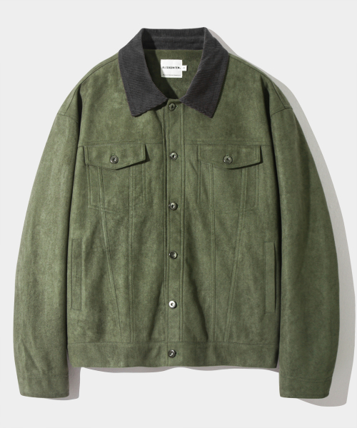 ASI OG Essential Trucker куртка — Suede Olive