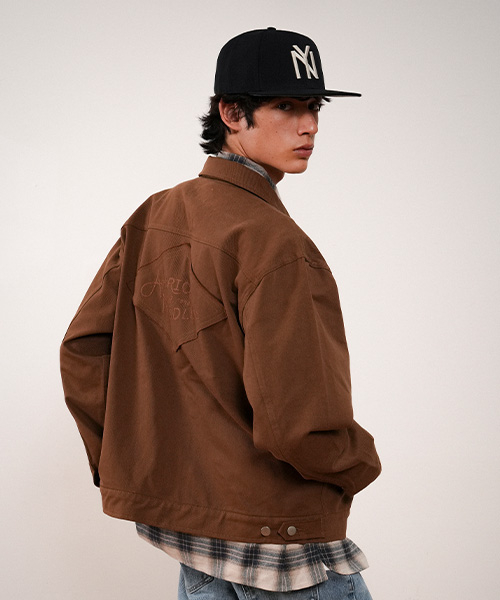 TRUCKER PATCH JACKET - Коричневый