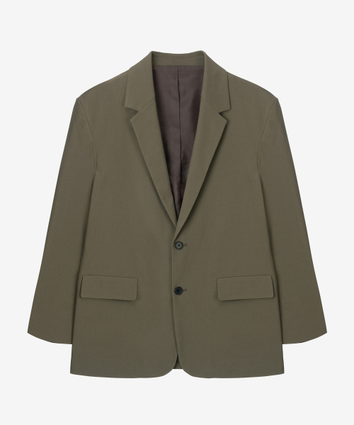Оверсайз костюм из хлопка с жакетом Dark Beige