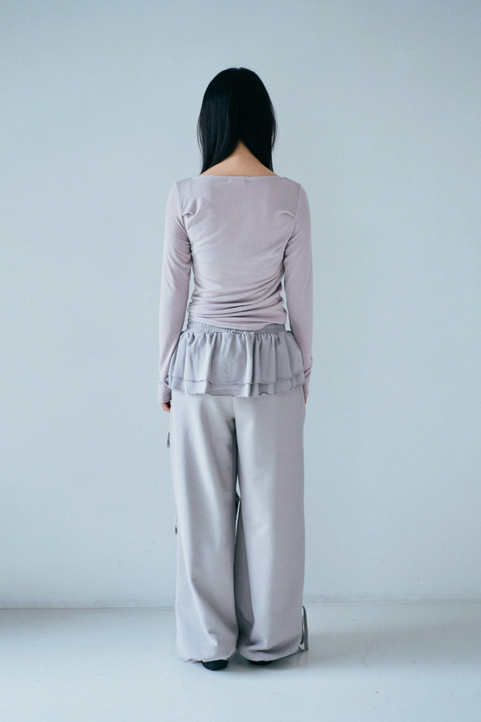 ◆HUG YOUR SKIN Frill Skirt Jogger Pants/2色◆ MUSINSA | HUG YOUR SKIN Frill Skirt Jogger Pants (Pink Brown)
