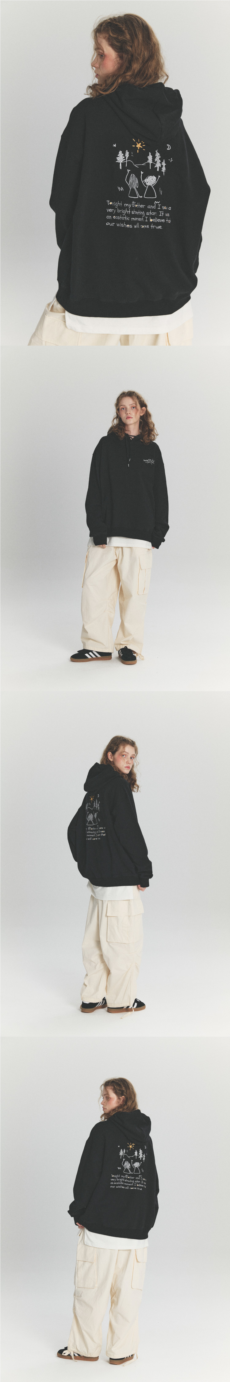 MUSINSA | CPGN STUDIO Happy Memory Embroidered Hoodie Black